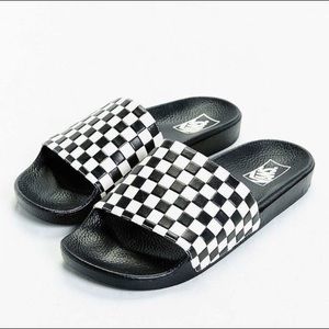 vans checkerboard slide sandal